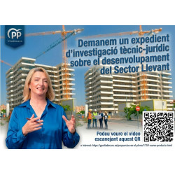 Pedimos un expediente de investigación técnico-jurídica sobre el desarrollo del Sector Llevant