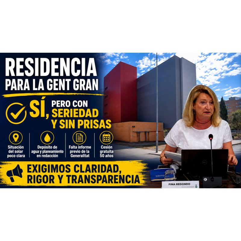 Residencia para la gente mayor: sí, pero con rigor y transparencia