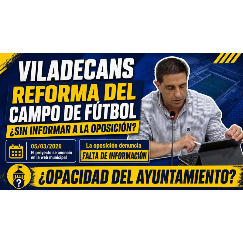 Pedimos transparencia sobre la reforma del campo municipal de fútbol
