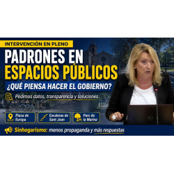 Pedimos datos y soluciones ante padrones en espacios públicos