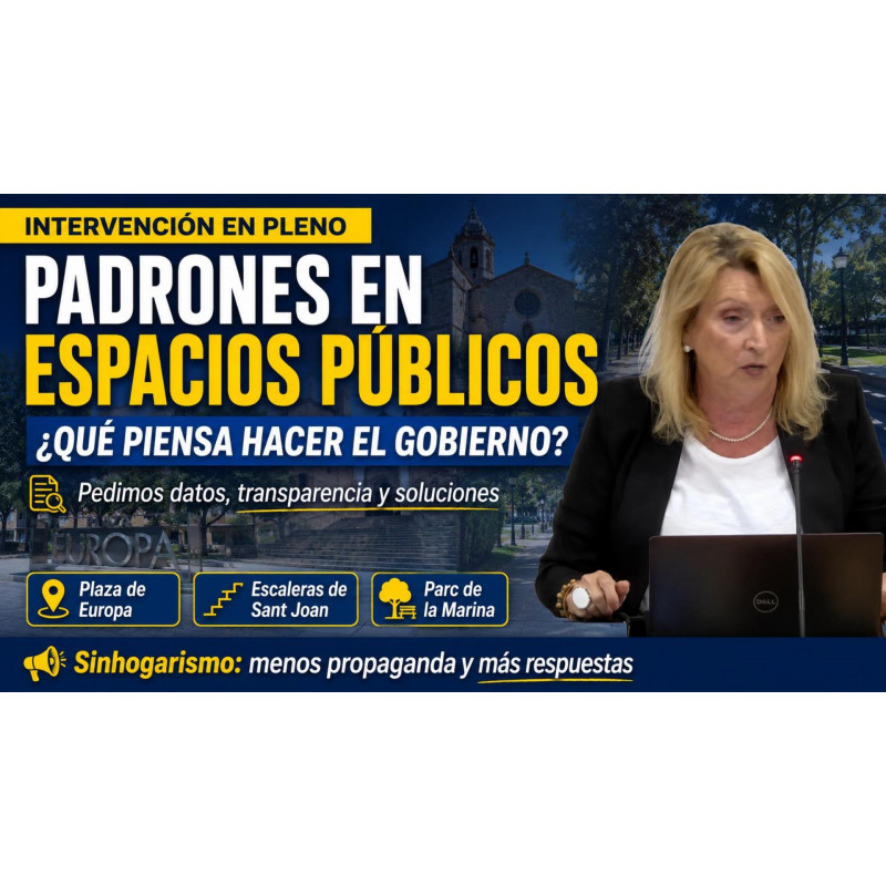 Pedimos datos y soluciones ante padrones en espacios públicos