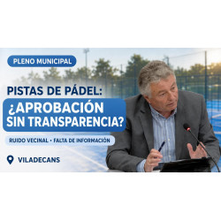 Pistas de pádel en la Carretera de Sant Climent: información y ruido
