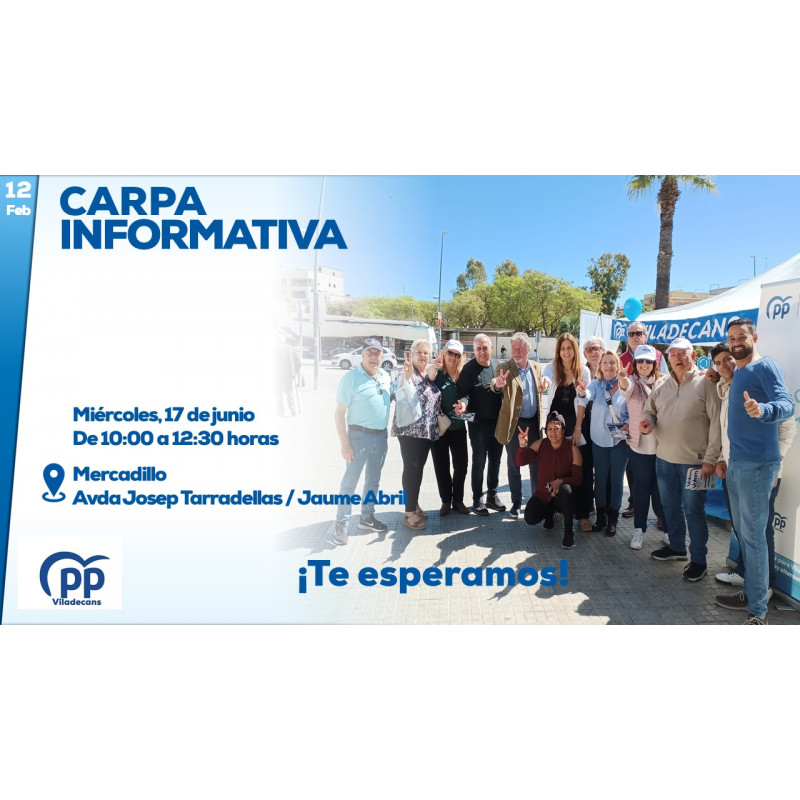 Carpa informativa en el Mercadillo Semanal