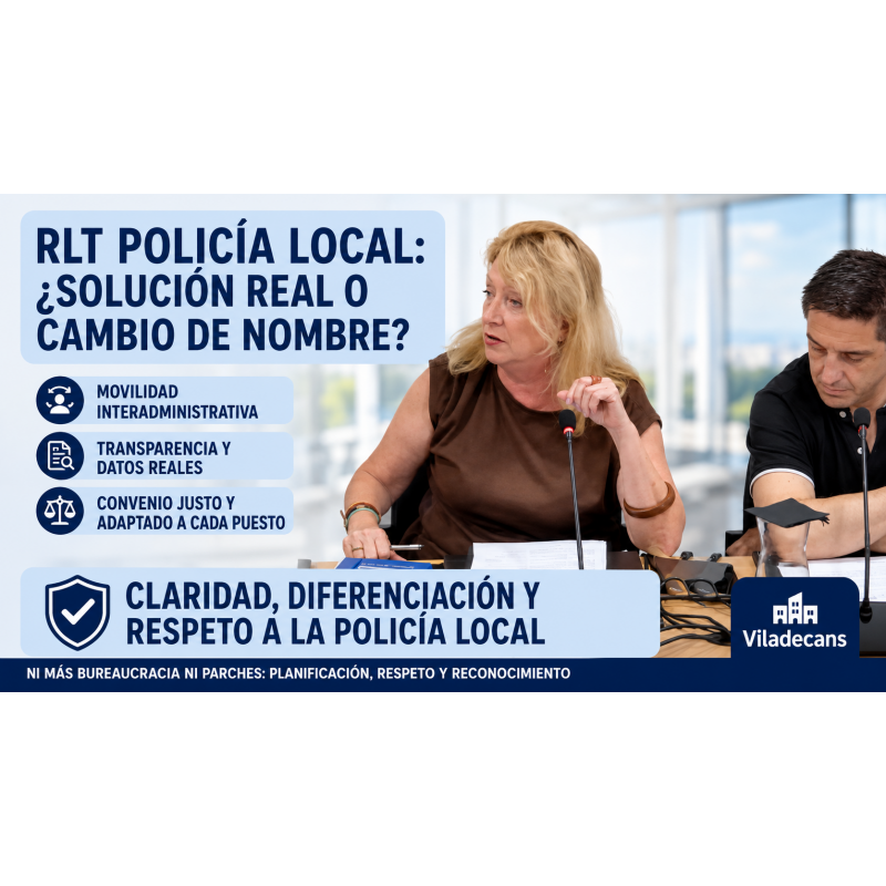 Pedimos soluciones reales para la Policía Local, no cambios de nombre