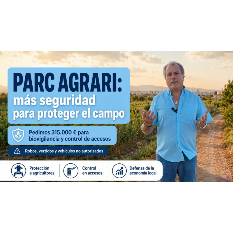 Presupuesto de la Generalitat: El Parc Agrari del Baix Llobregat no es solo campo