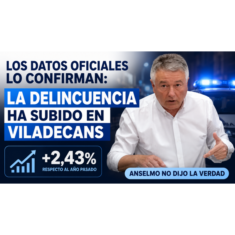 Pese a lo que dice Anselmo, los datos oficiales lo confirman: la delincuencia ha subido en Viladecans