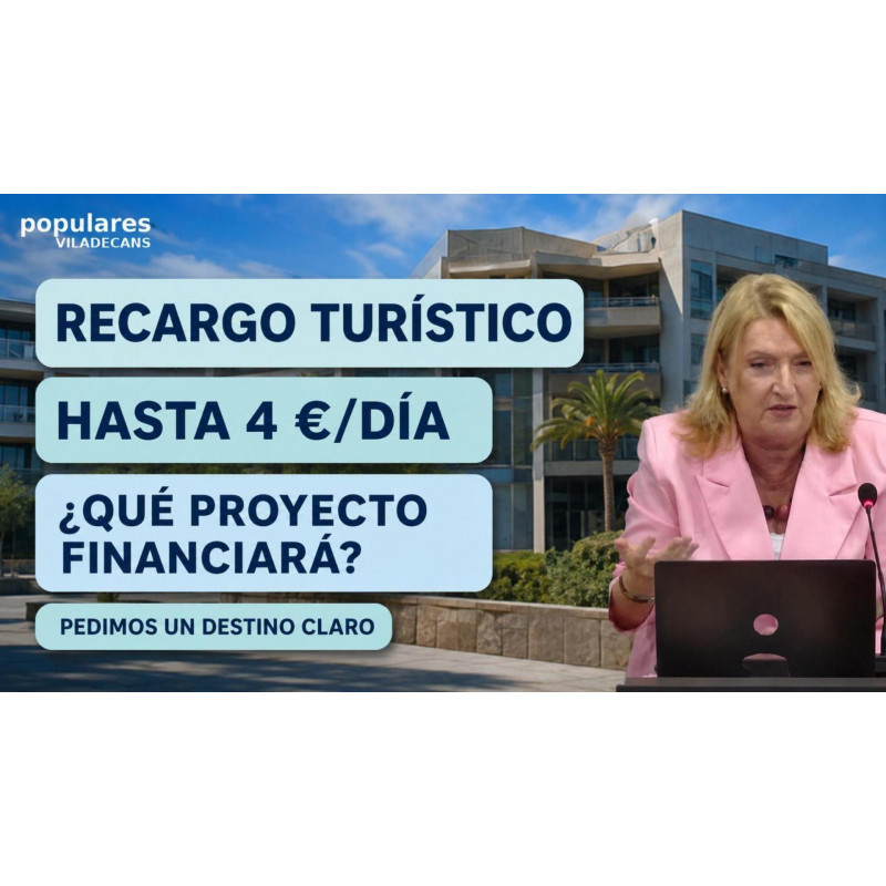 Recargo turístico en Viladecans: pedimos saber para qué se recaudarán 150.000 € al año