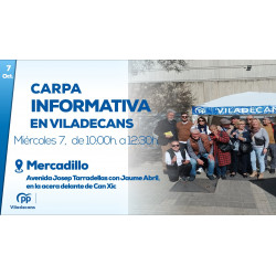 Carpa informativa en el Mercadillo Semanal
