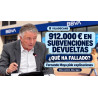 912.000 € en subvenciones devueltas: Fernando Moya pide explicaciones