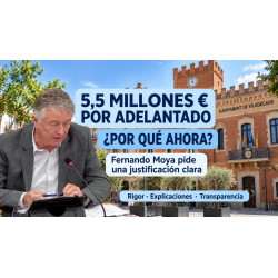 5,5 millones por adelantado: Pedimos justificar por qué no puede esperar