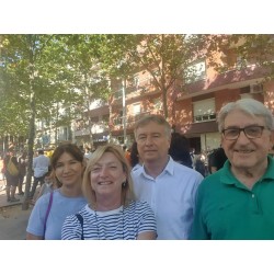 El PP de Viladecans en la manifestación por las deficiencias en el servicio del bus en el Baix Llobregat